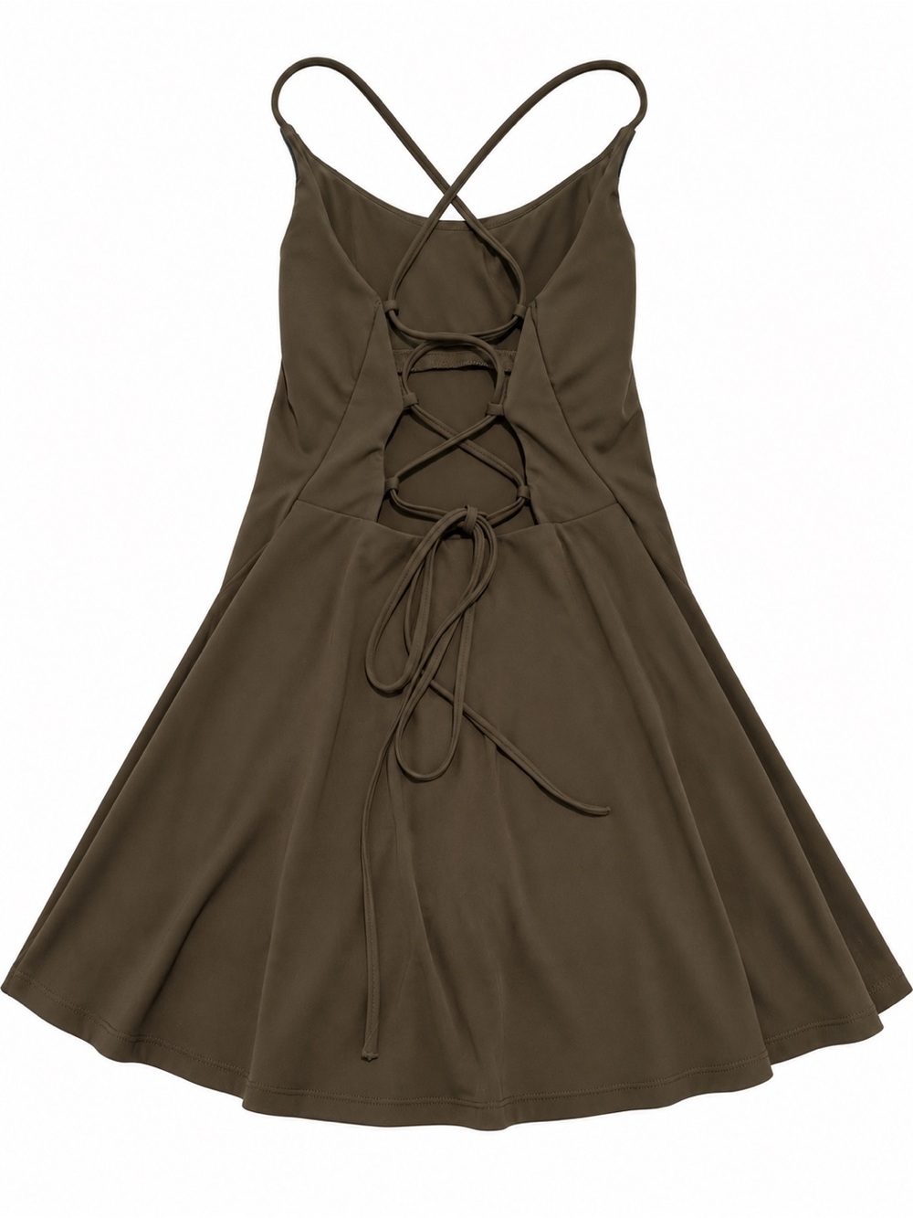 AS Revival black Lace-Up Back Sundress